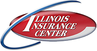 Logo for Illinois Insurance Center. The text appears in white on a red oval background, with a blue and white swoosh encircling the oval, representing Illinois Insurance Center’s commitment to protection and service.