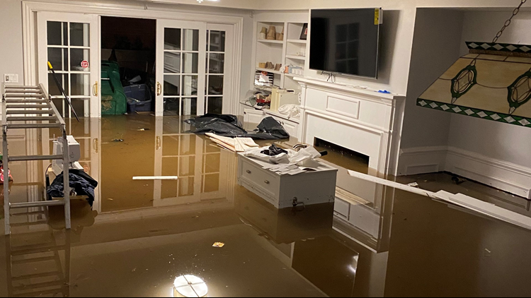 flooded house